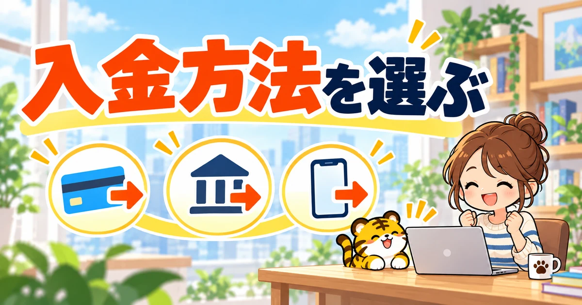 クイック入金と振込入金を比較するイラスト